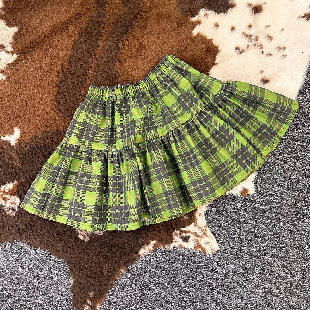 Green Tartan Skirt - Size 8